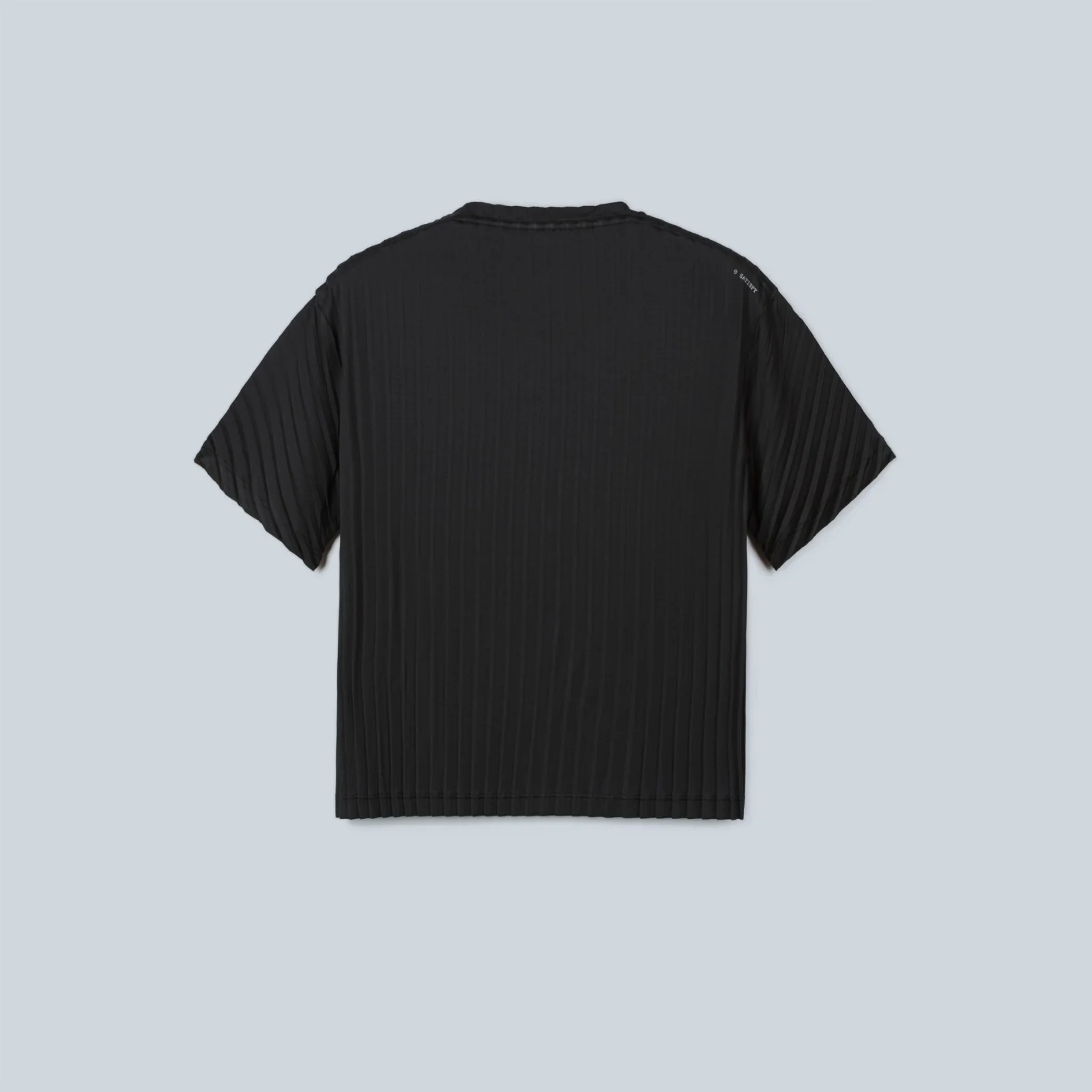 WOMEN AURALITE PLEATED TSHIRT - BLACK - Image 2