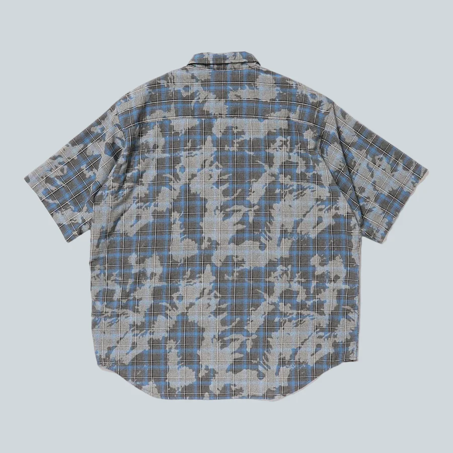 FADED WORK PLAID SHIRT - GREY - Image 2