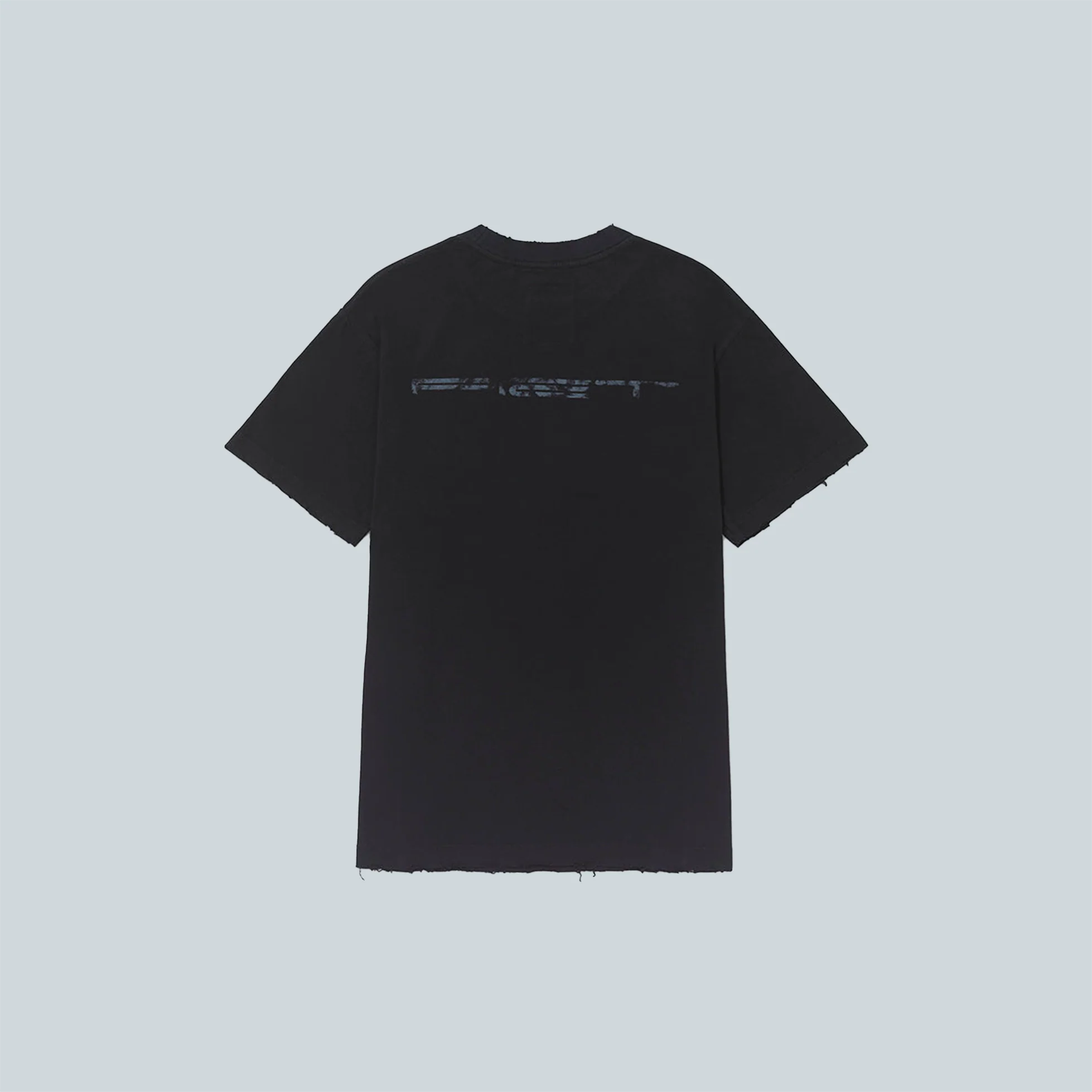 CAUTION RIPPED TSHIRT - BLACK - Image 2