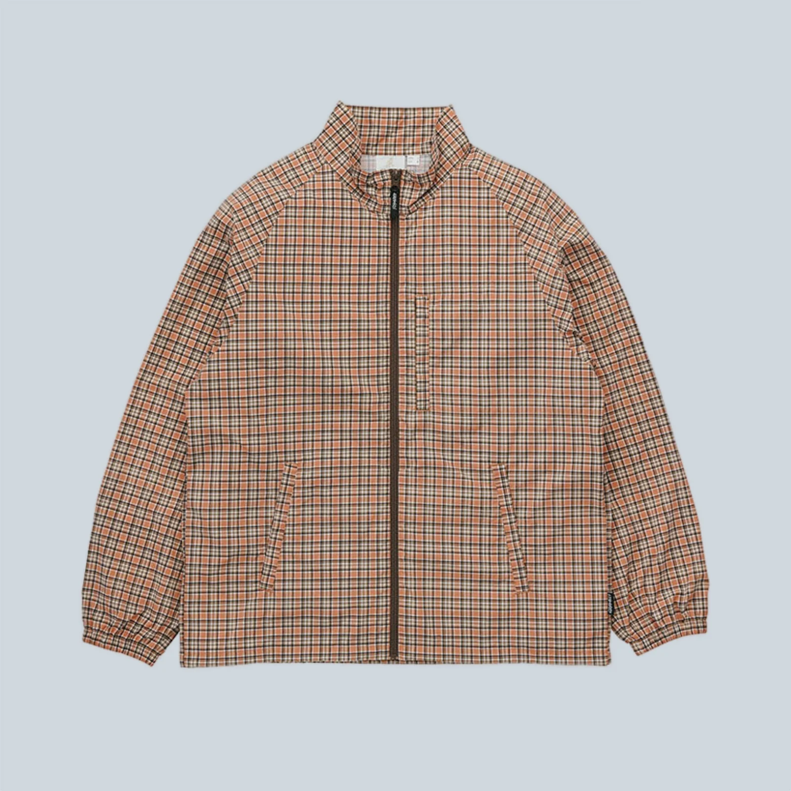 CHECKERED SHELL JACKET - BRICK CHECK