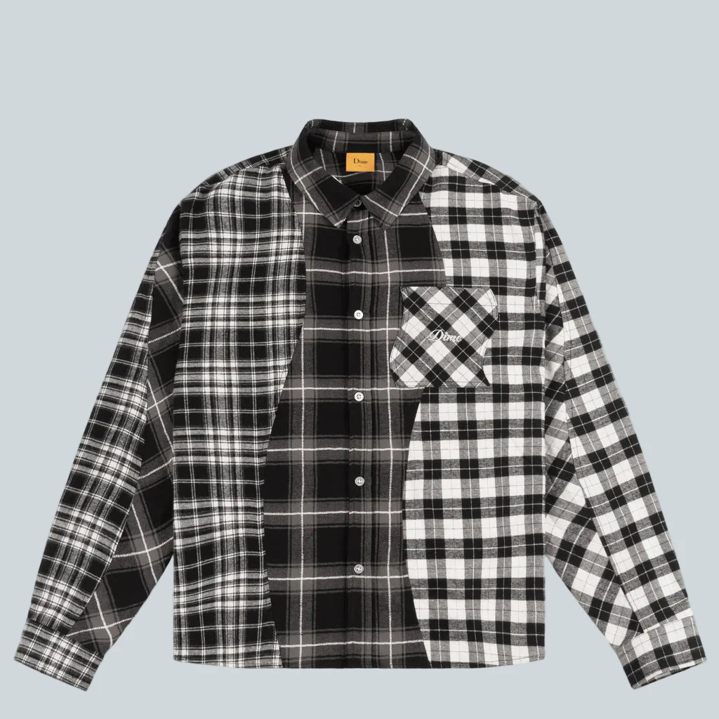 TRIPLE PLAID SHIRT - BLACK