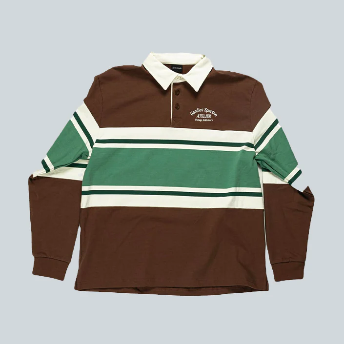 TRUFFLE HEAVY WEIGHT POLO - CHOCO ECRU GREEN