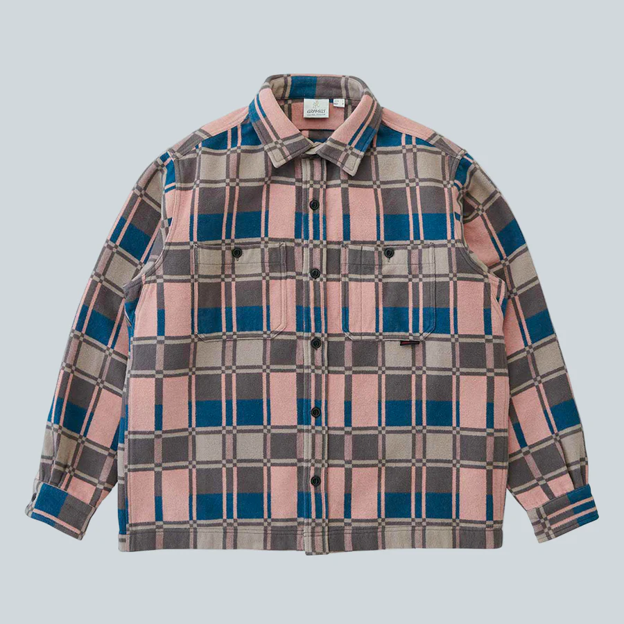 FLANNEL ANTHONY SHIRT - BLUSH CHECK