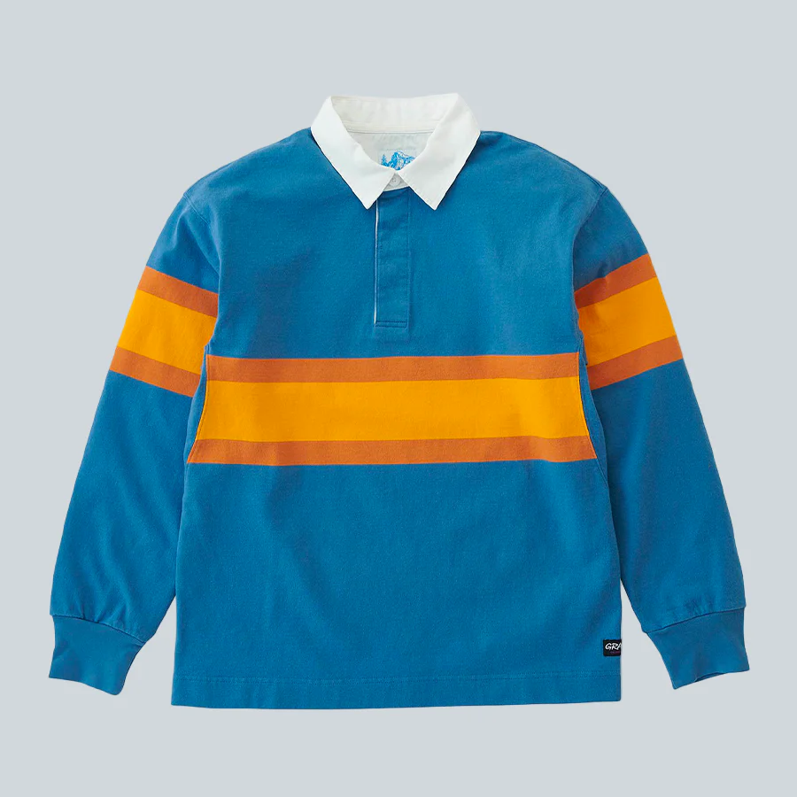LANGDON RUGBY SHIRT - SKY/APRICOT