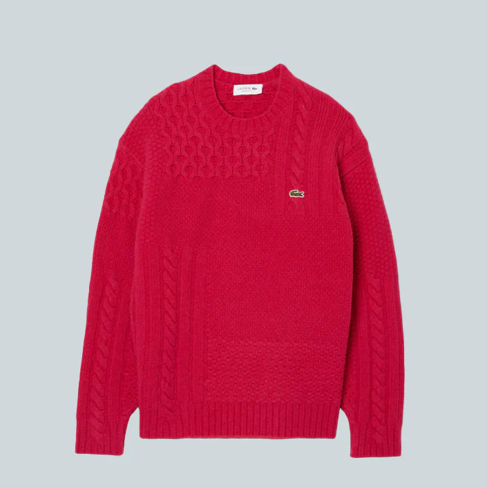 PULL RELAXED FIT LAINE EFFET PATCHWORK