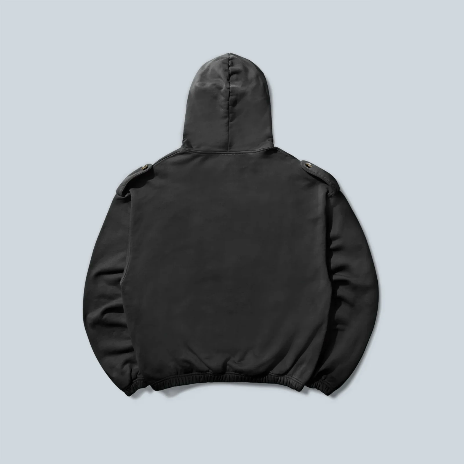 MEDAL MASKED HOODIE - STRONG WASH BLACK - Image 2