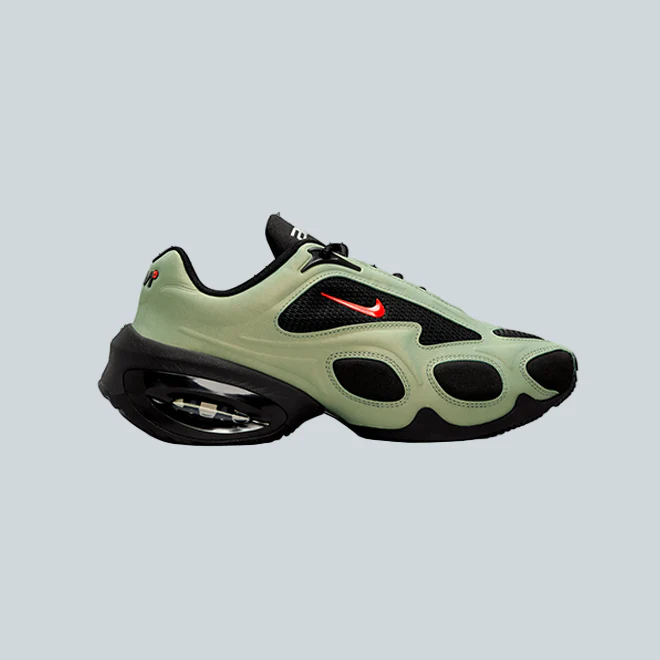 NIKE AIR MAX MUSE - BLACK/UNIVERSITY RED/OIL GREEN