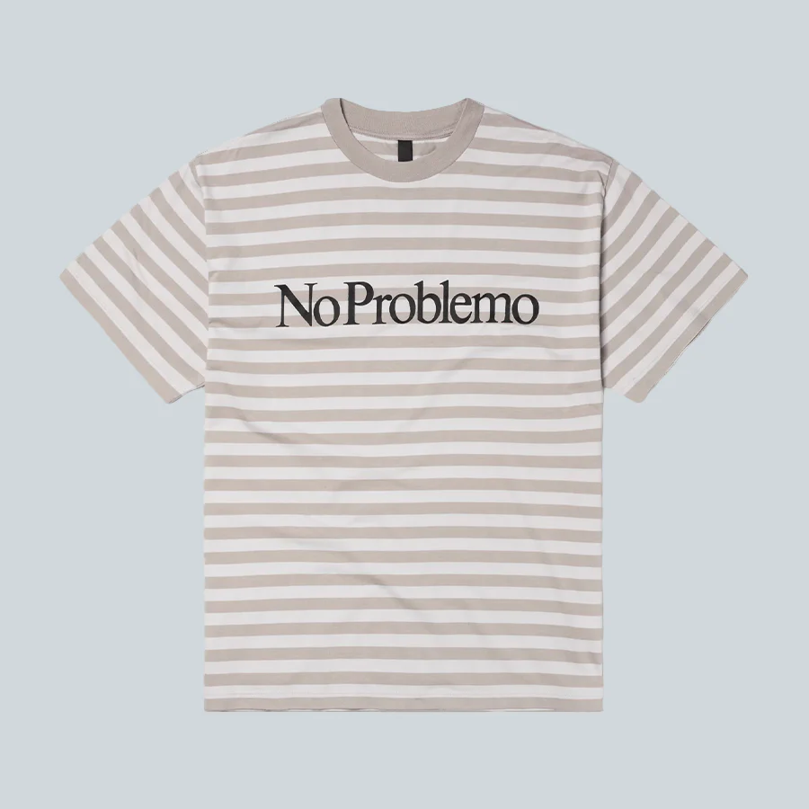 STRIPED TEE - GREY
