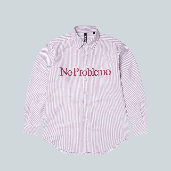 STRIPES LS OXFORD SHIRT - RED