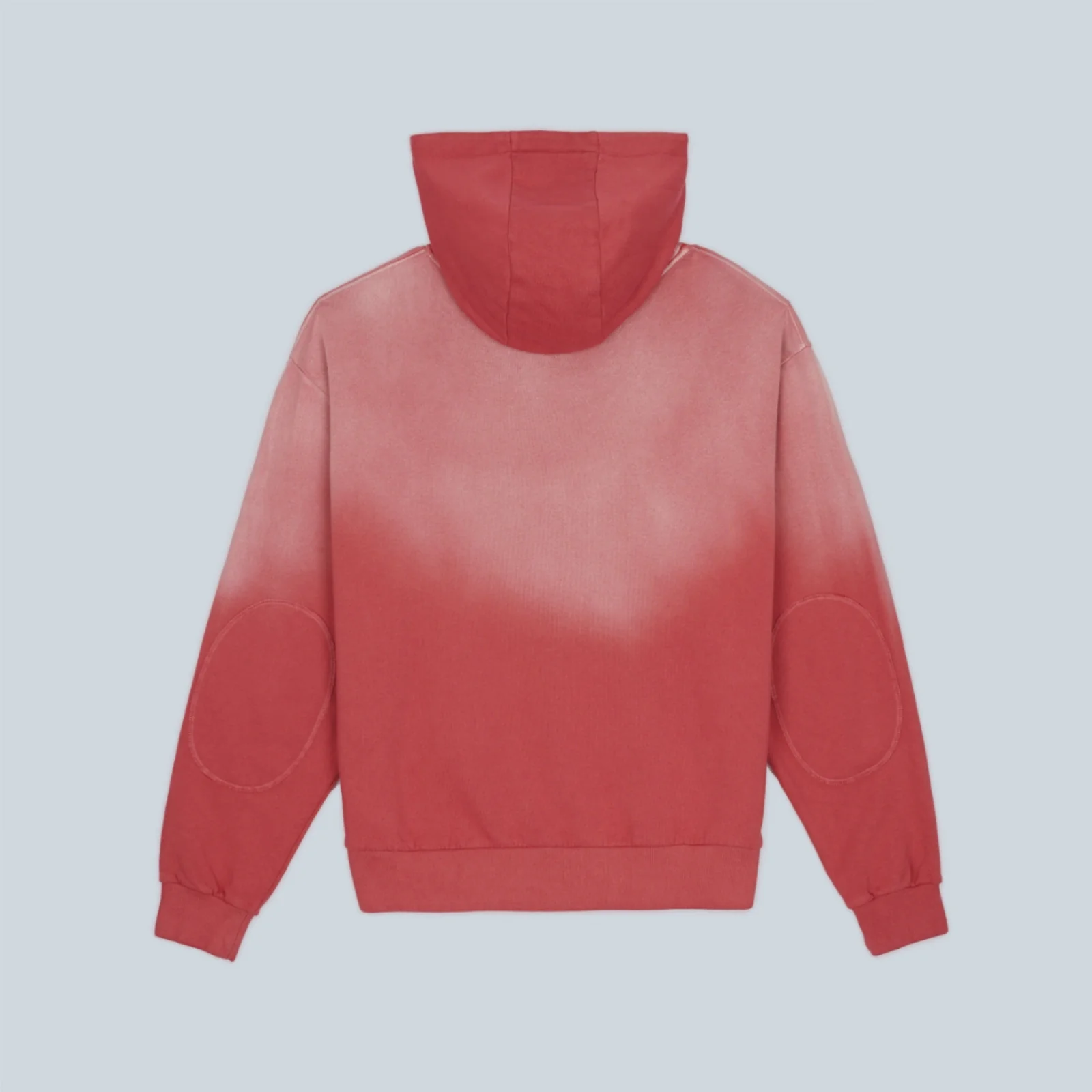 PADDED ELBOW ZIP-UP HOODIE - BRICK - Image 2