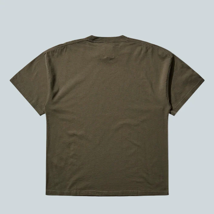LOGO ORGANIC TSHIRT - OLIVE - Image 2