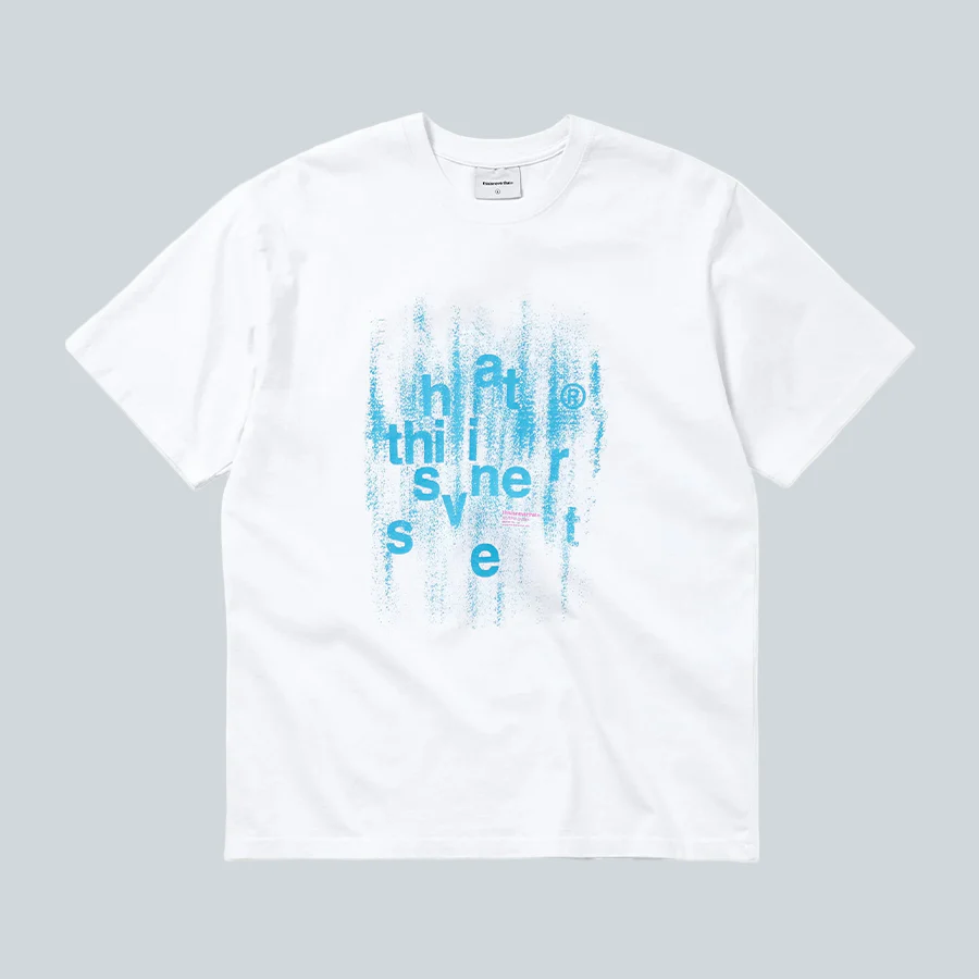 THISISNEVERTHAT BRUSHED PRINT TEE - WHITE