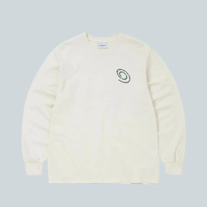 SPIRAL LOGO L/S TEE - IVORY