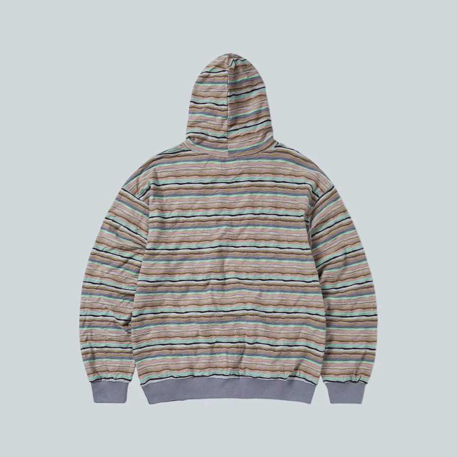 WAVE JACQUARD HOODIE - PALE PEACH - Image 2