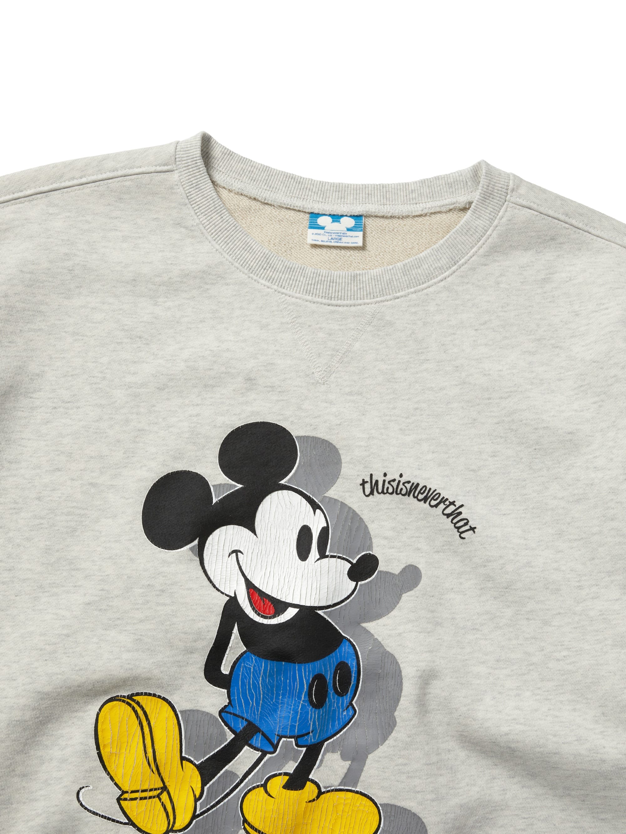 THISISNEVERTHAT X DISNEY CLASSIC CREWNECK - HEATHER GREY - Image 3