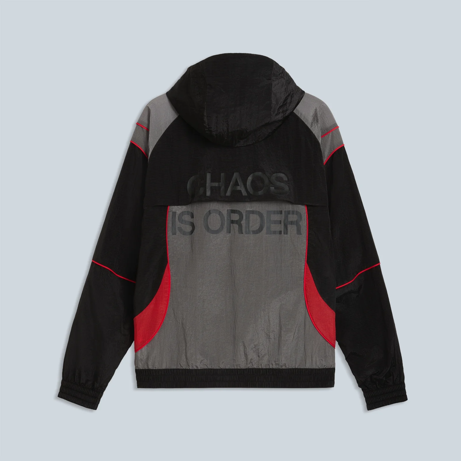 TRACKSUIT JACKET - BLACK RED - Image 2